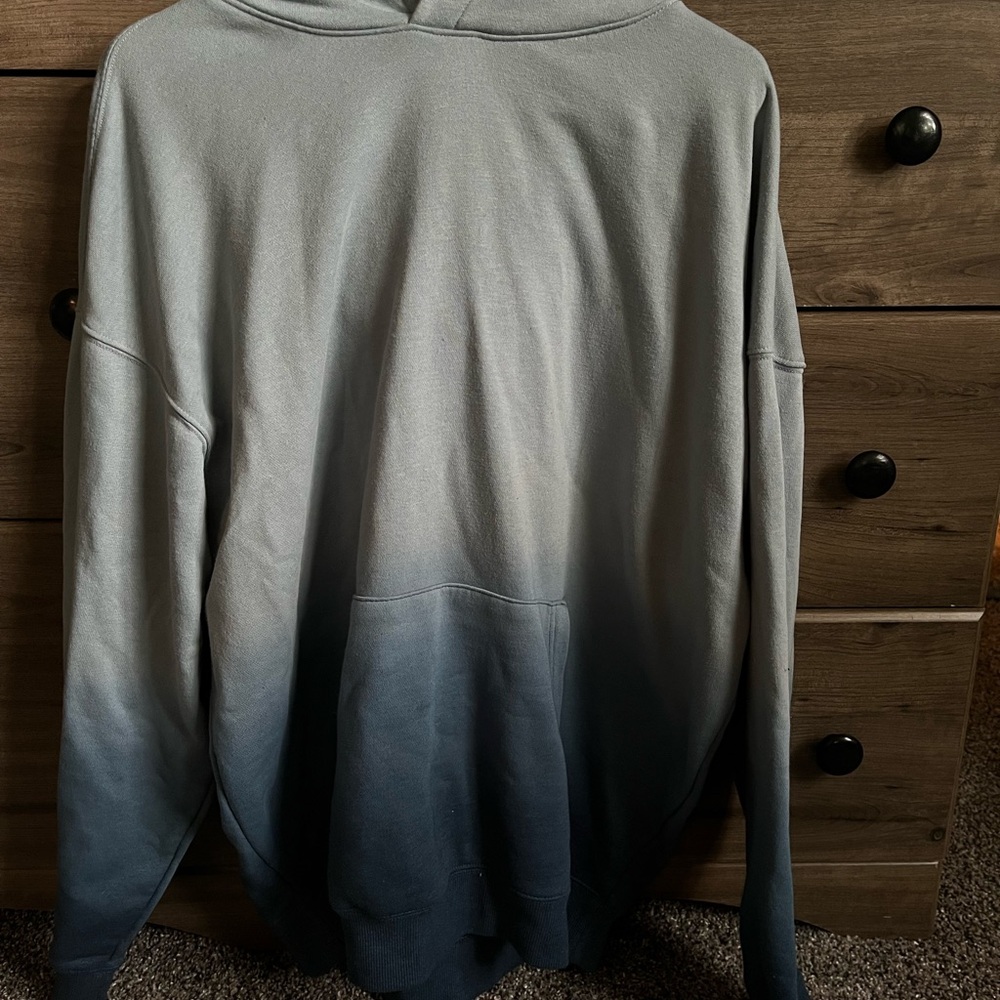 Women’s Blue Ombre Grey Pullover Hoodie